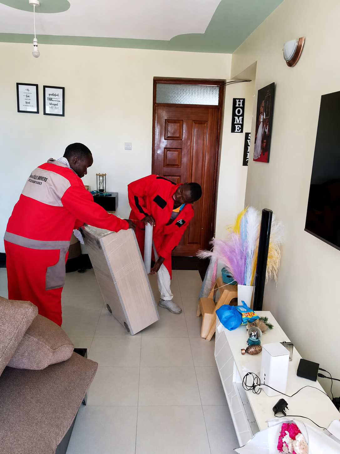Kwikshift Movers team supporting a residential moving service in Nairobi