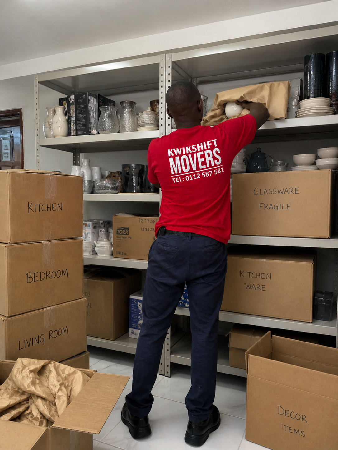 Packing and storage support by Kwikshift Movers in Nairobi